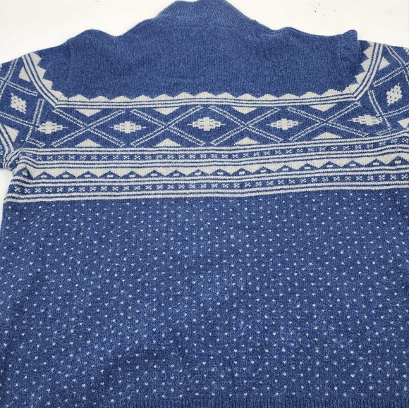 Rover & Lakes Fair Isle Lambswool blend 1/4 Zip Pullover Sweater 56 XXL - Picture 4 of 6